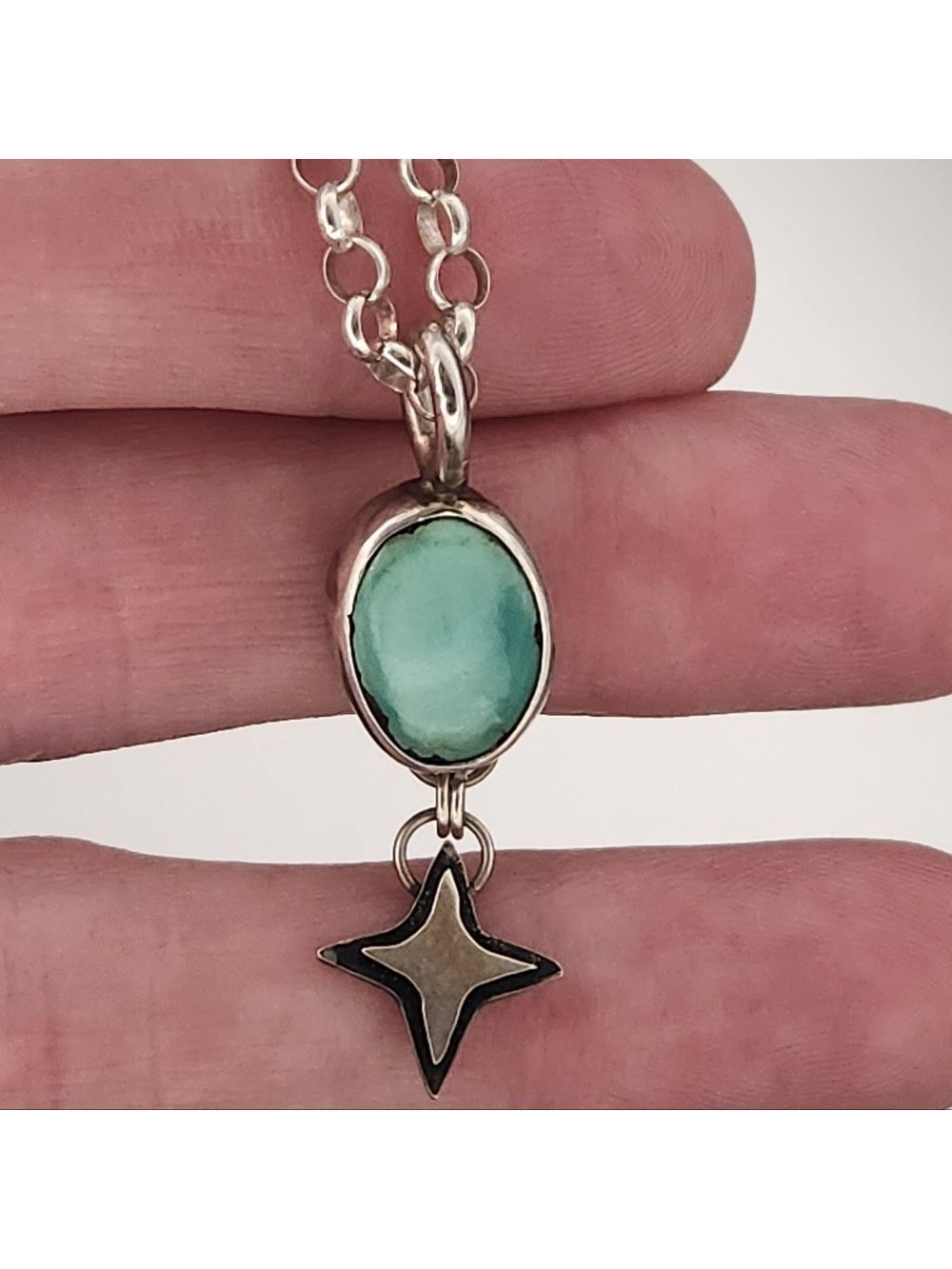 Sonoran Gold Turquoise Sterling Silver Necklace